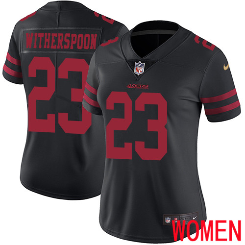 San Francisco 49ers Limited Black Women Ahkello Witherspoon Alternate NFL Jersey #23 San Francisco 49ers